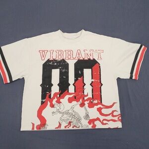 Vibrant Kids Graphic Tee - White and Red